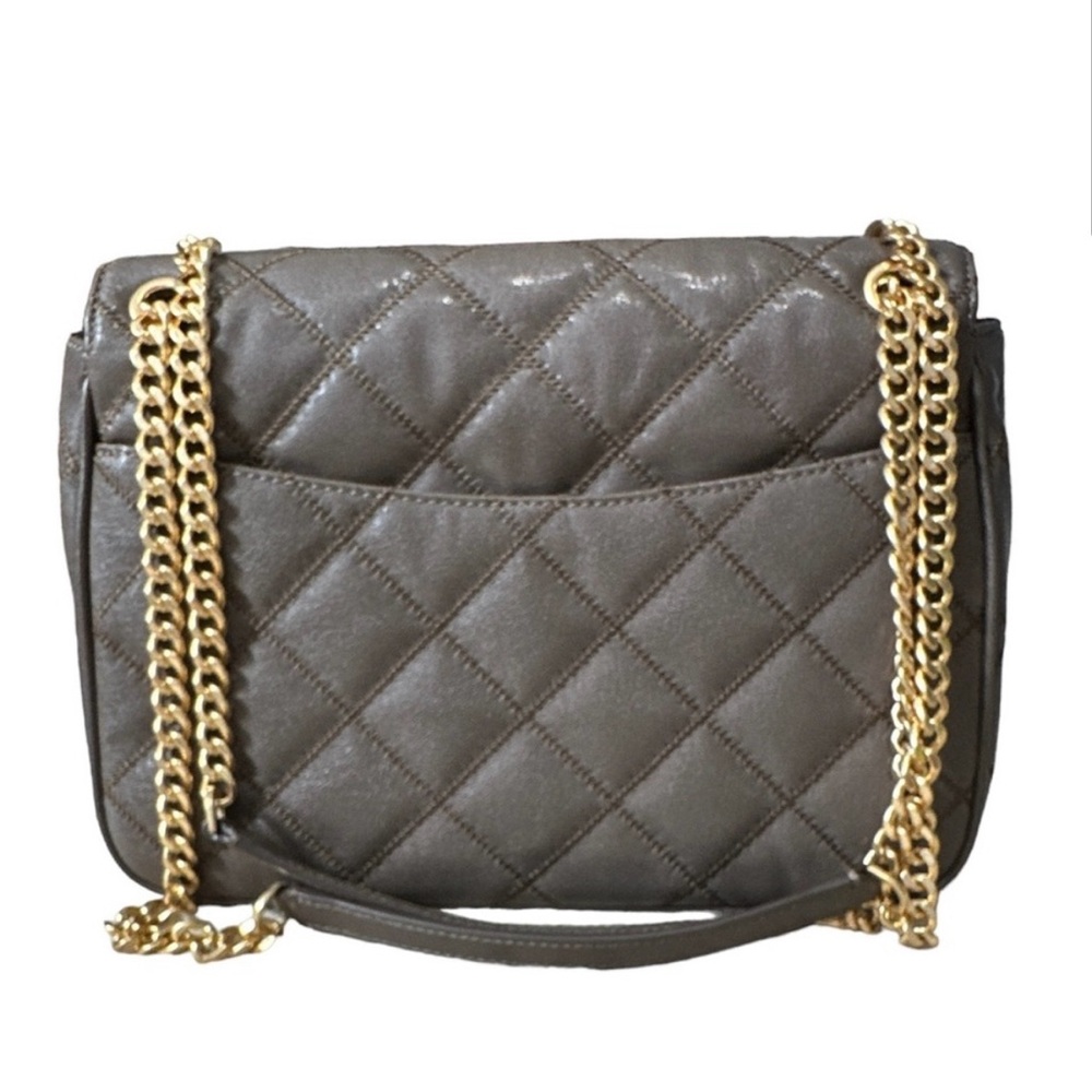 Tory Burch Willa Grey Quilted Versatile Shoulder Crossbody Bag - Picture 3 of 15